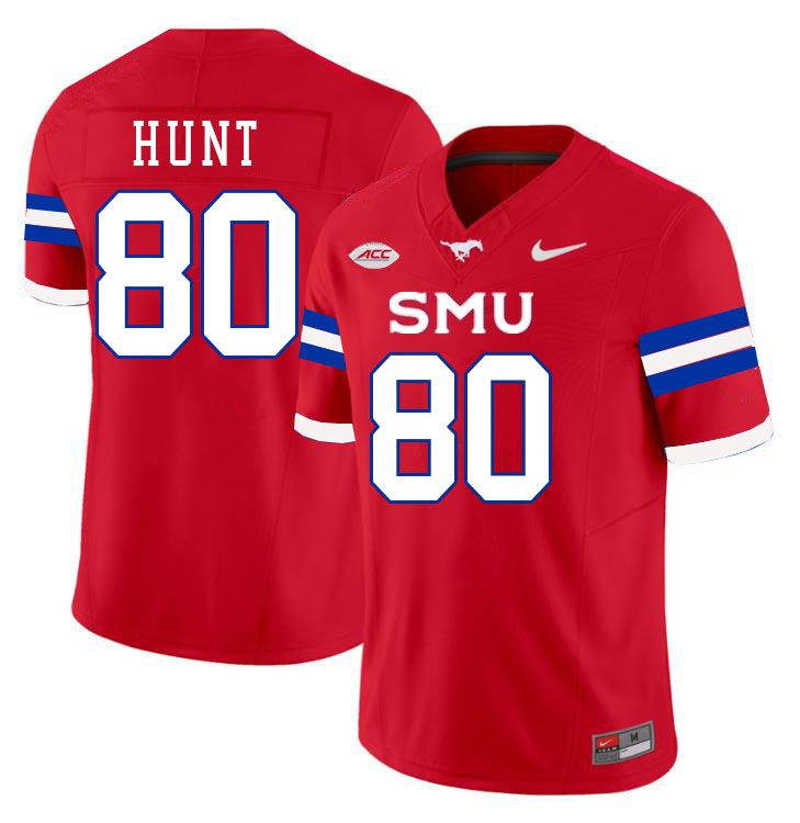 SMU Mustangs #80 Lamar Hunt Jersey College Football Uniforms-Red